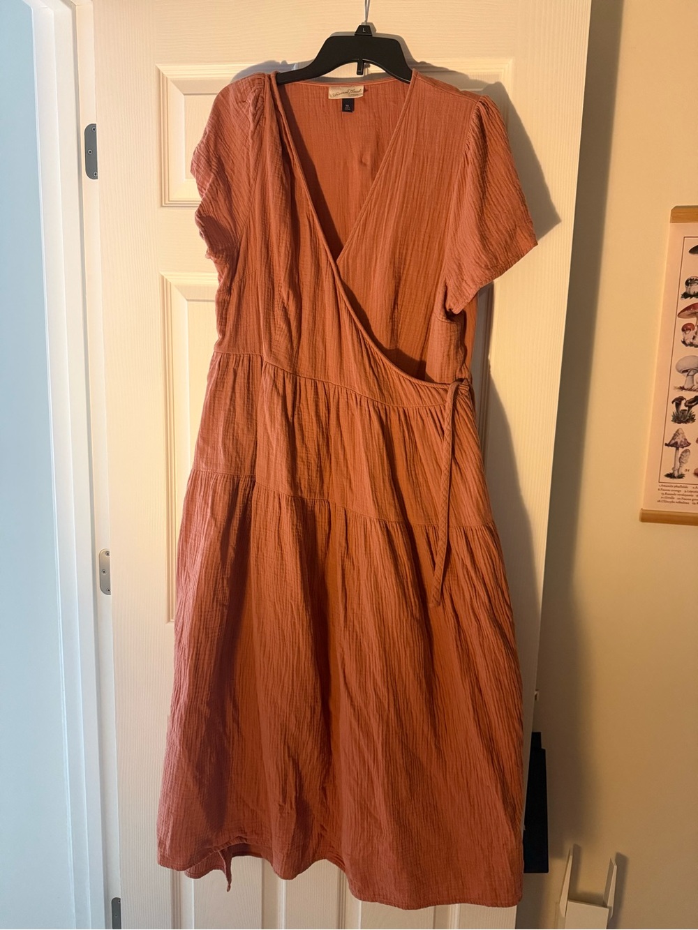 Universal Thread Rust-Pink Wrap Midi Dress